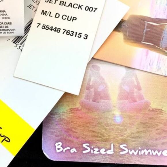 COCO NWT Bra Sized Palm Tree Colored Bikini TOP – M/L D Cup - Picture 5 of 5